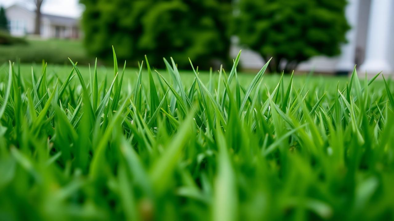 Healthy cool-season grass growing in a Sioux Falls lawn