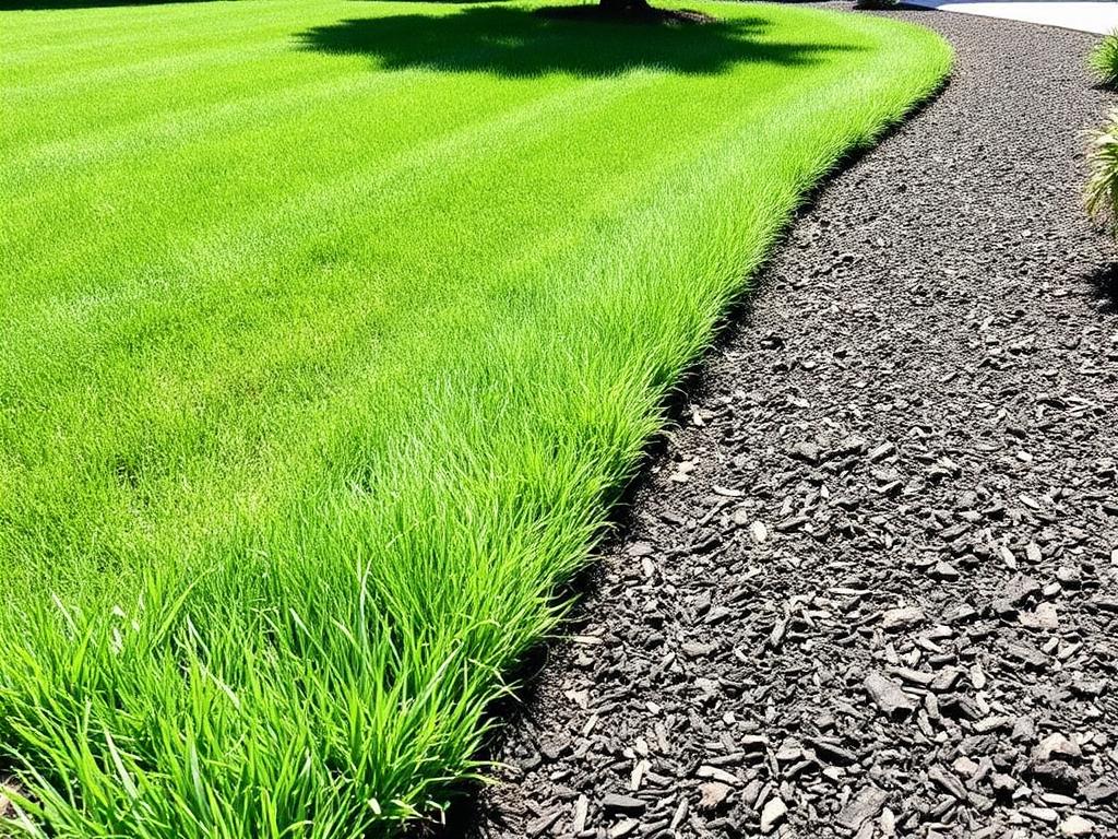 Clean edge between lawn and planting bed