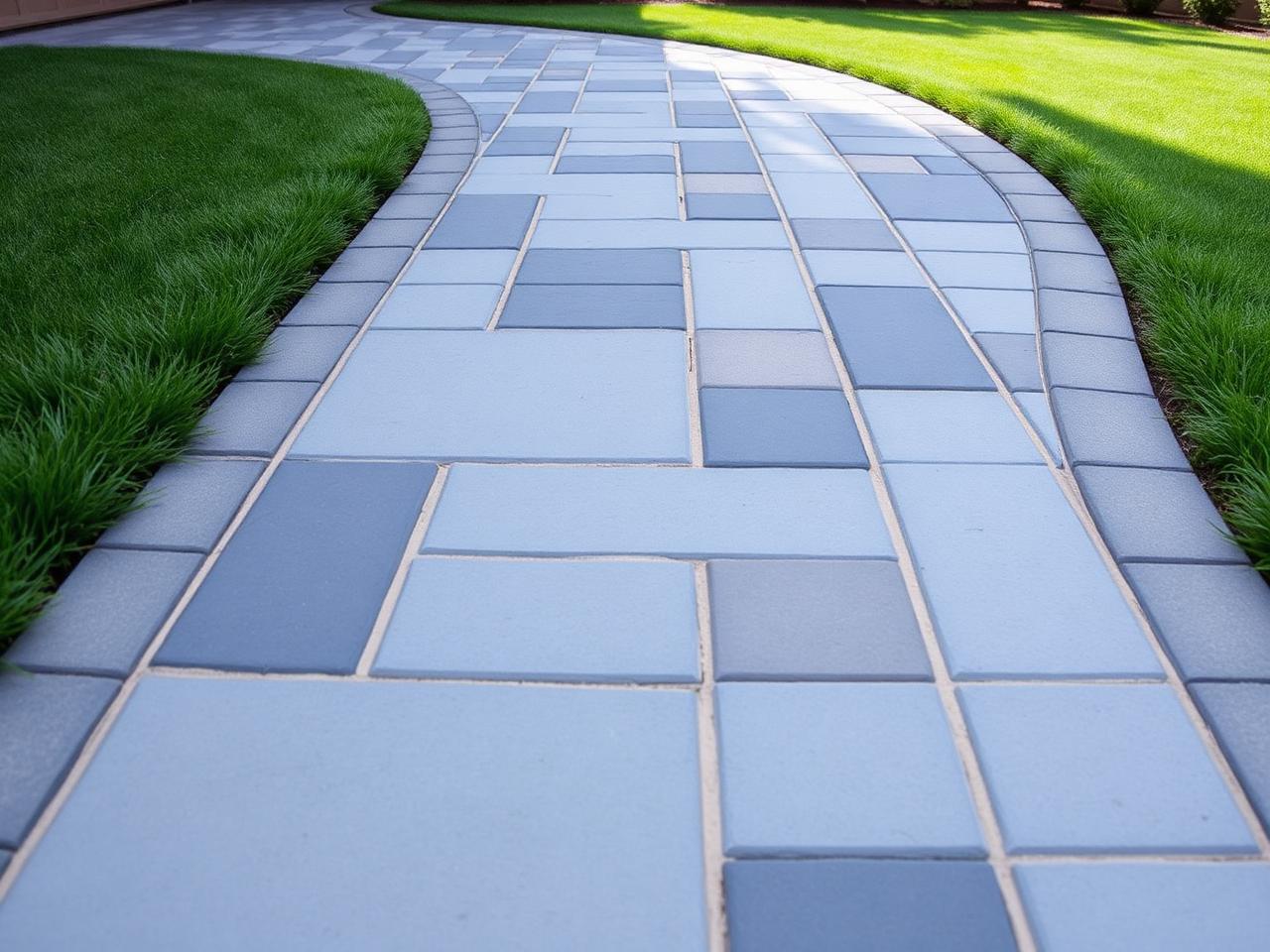 Close-up of a professionally installed paver patio with crisp clean lines
